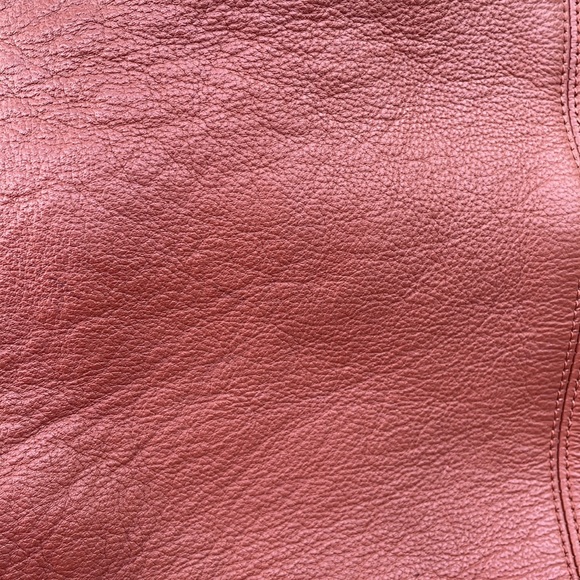 COLE HAAN 2 TONE BROWN LEATHER CONVERTABLE SHOULDER/CROSS BODY WITH WHIP STITCH - Picture 5 of 13